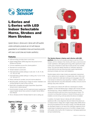 System Sensor L-Series with LED Notification Manual Cover